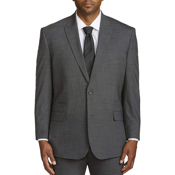 Synrgy by DXL Men's Big and Tall  Men's Big & Tall Performance Stretch Suit Jacket, Grey, 48 Regular