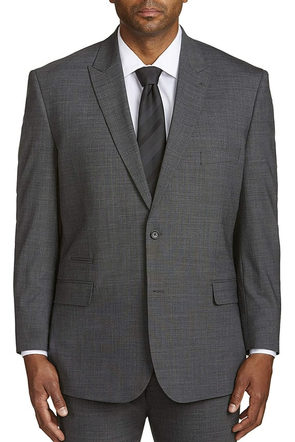 by DXL Men's Big and Tall Men's Big & Tall Performance Stretch Suit Jacket, Grey, 60 Regular
