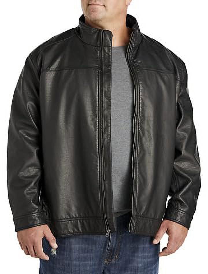 Synrgy by DXL Men's Big and Tall Moto Jacket Black 5XL - Walmart.com