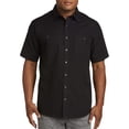 thumbnail image 1 of Synrgy by DXL Men's Big and Tall Textured Solid Sport Shirt, Black, 2XL, 1 of 5