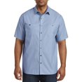 thumbnail image 1 of Synrgy by DXL Men's Big and Tall Textured Solid Sport Shirt Moonlight Blue 4XL, 1 of 4