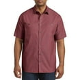 thumbnail image 1 of Synrgy by DXL Men's Big and Tall Textured Solid Sport Shirt Ruby Wine 2XLT, 1 of 4