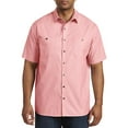 thumbnail image 1 of Synrgy by DXL Men's Big and Tall Textured Solid Sport Shirt Tea Rose 1XLT, 1 of 4