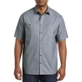 thumbnail image 1 of Synrgy by DXL Men's Big and Tall Textured Solid Sport Shirt Tonal Grey 1XL, 1 of 4