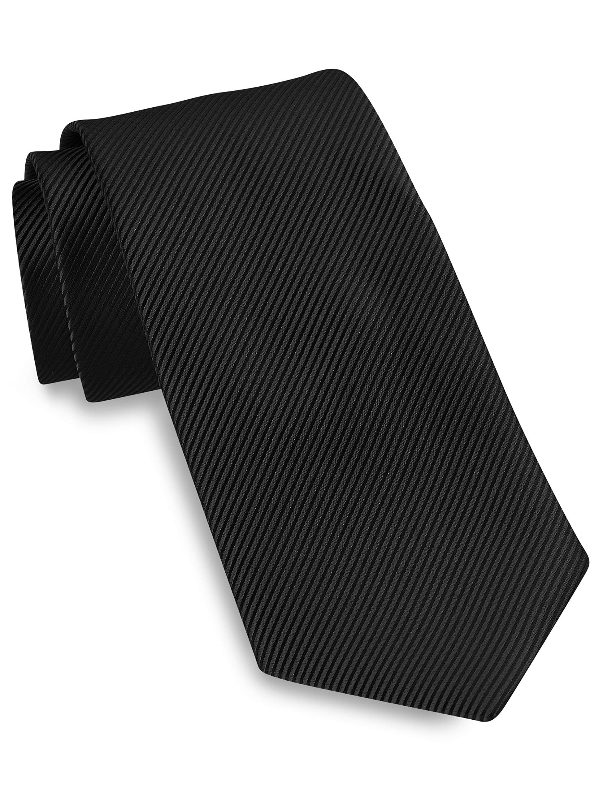 Synrgy by DXL Men's Big and Tall Textured Solid Tie Black XL