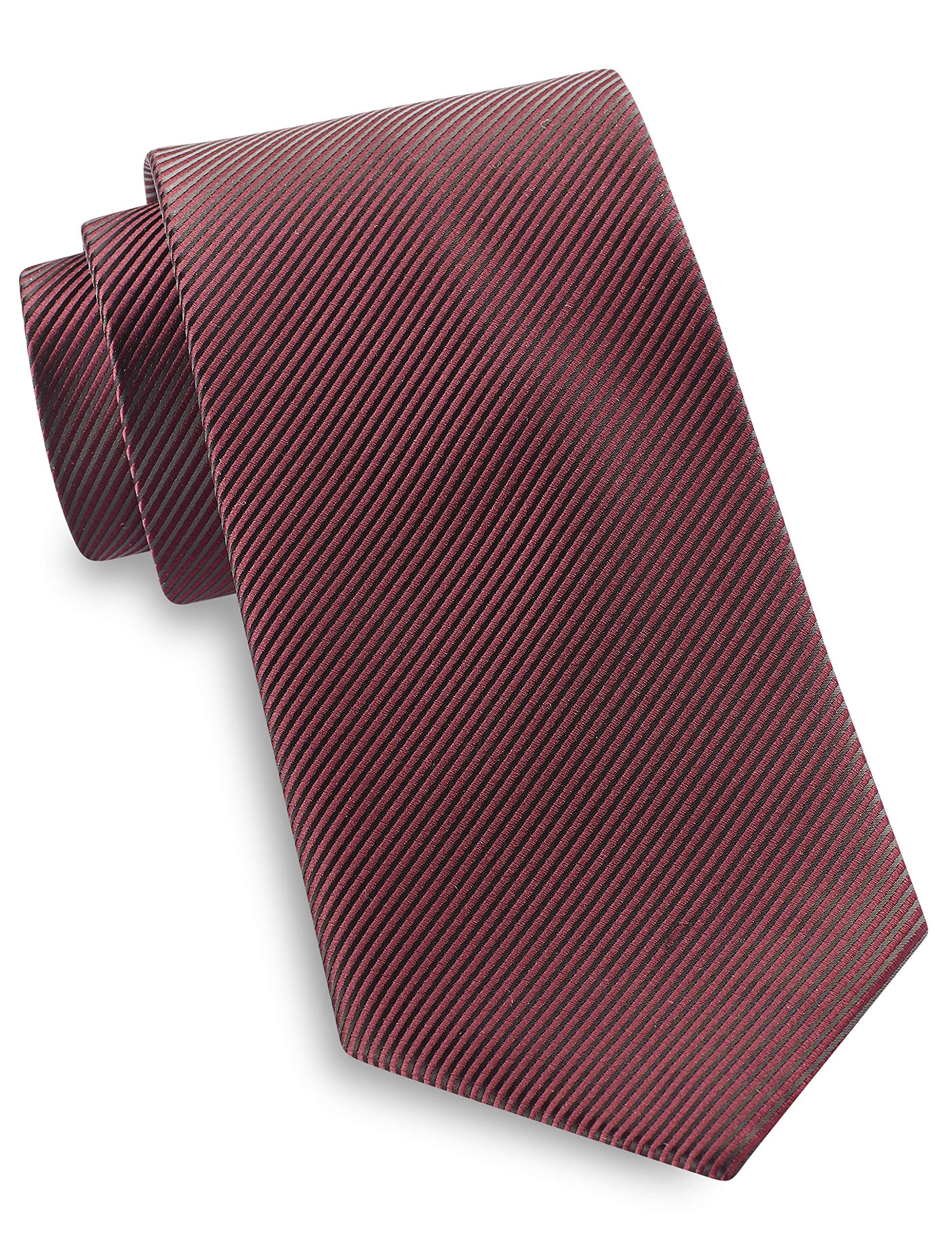 Synrgy by DXL Men's Big and Tall Textured Solid Tie Burgundy XL