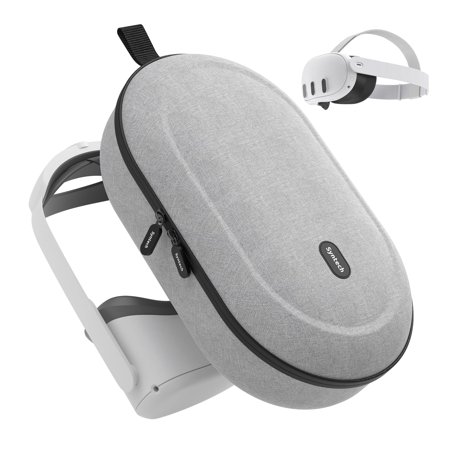 Syntech Hard Carrying Case Compatible with Oculus/Meta Quest 3, Quest 2 Accessories PICO4 VR Headset with Elite Strap, Touch Controllers and Other Accessories, Ultra-Sleek Design for Travel, Gray