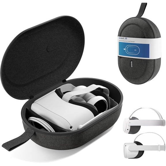 Syntech Small Hard Carrying Case Compatible with Meta Quest 3S/Oculus Quest 3/2/Pro/Pico4 Accessories, Does Not Fit Elite Strap, Black
