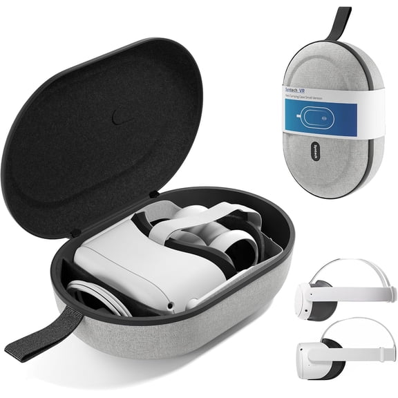 Syntech Small Hard Carrying Case Compatible with Meta Quest 3S/Oculus Quest 3/2/Pro/Pico4 Accessories, Does Not Fit Elite Strap, Gray