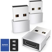 Syntech USB C Female to USB Male Adapter Pack of 3 [Travel Must Haves, Aluminum] USB C to USB Adapter, Type C Charger Cable Power Converter