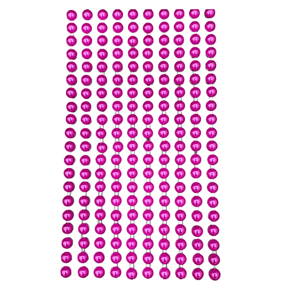 Syntego Pack of 400 Fuchsia Pink Round Pearls 6mm Flat Backed Round Self Adhesive Beads