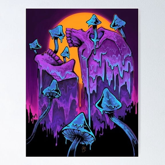 Synth Trip Poster Wall Art, Modern Wall Decor For Living Room Bedroom, 8x12 UNFRAMED