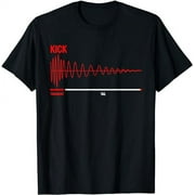 Synthesizer Audio Wave Kick Drum Synth DAW Transient Tail T-Shirt