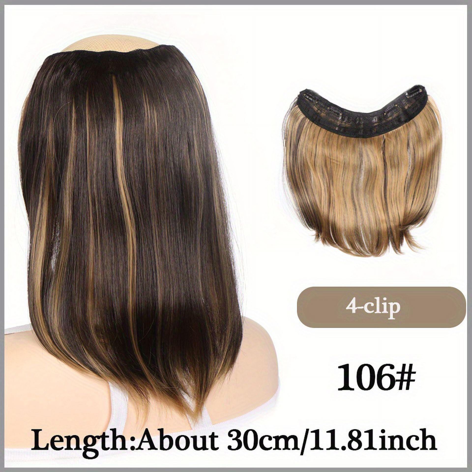 Synthetic 10 Inch Straight Hair Extensions Invisible Clip In Hair Pad