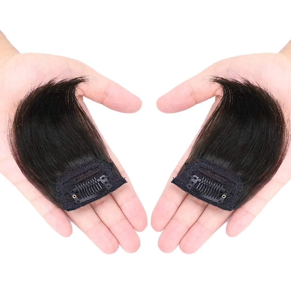 Synthetic 1Piece Invisible Mini Hair Pad Hair Extension Clip Hair Topper 10cm