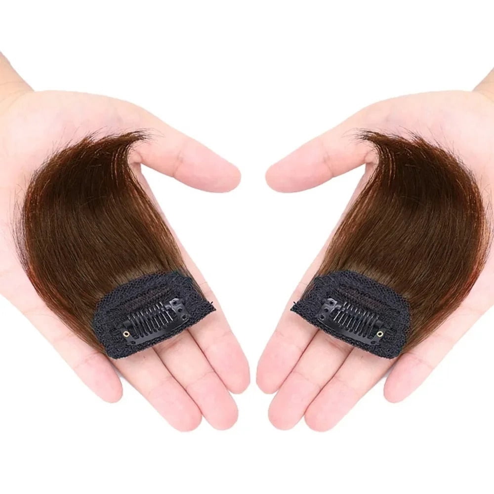 Synthetic 1Piece Invisible Mini Hair Pad Hair Extension Clip Hair Topper 10cm