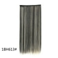 thumbnail image 1 of Synthetic 5-Clip One Piece Invisible Hair Extensions Long Straight 24Inch Heat Resistant Hairpiece for Women, 1 of 10