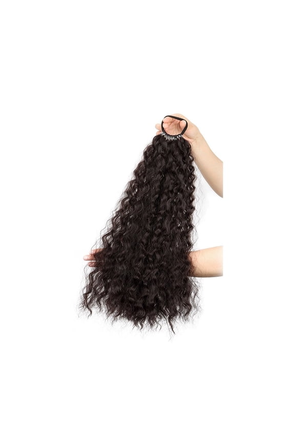 Synthetic Afro Curly Braids Horse Tail Kinky Curly Ponytail Hair Extensions 10 Strand DIY Braided Pony Tail