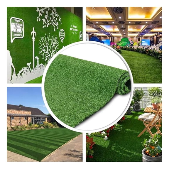 Synthetic Artificial Grass Turf 4FTX7FT for Indoor Outdoor Dog Synthetic Grass Mat, Party Wedding Christmas Balcony Garden Astro Turf Rug,Drainage Holes Faux Fake Grass Rug Carpet for Pets
