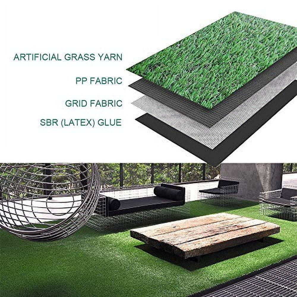 Synthetic Artificial Grass Turf Lawn 3 x 14ft, 1.38" Outdoor/Indoor ...