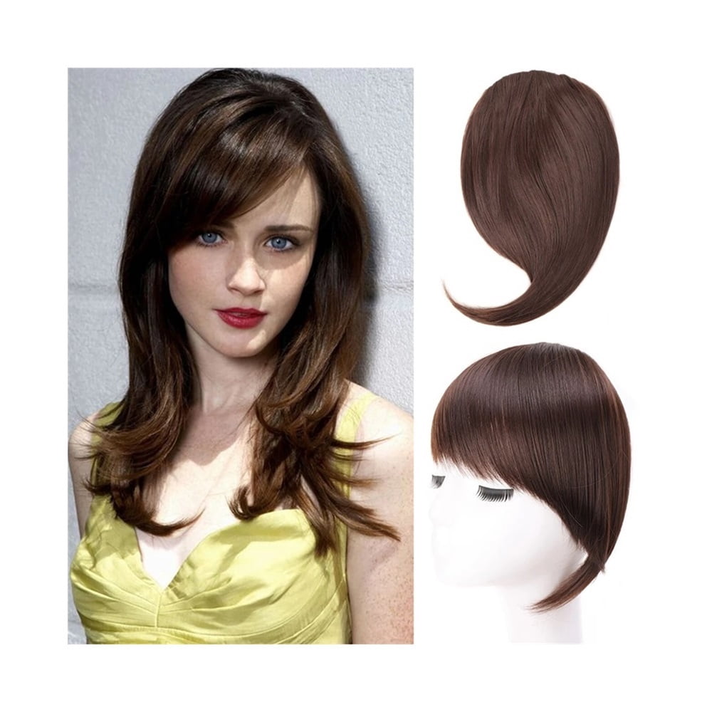 Synthetic Side Bangs Hair Extensions Clip In Side Bangs Fake Fringe Hairpiece