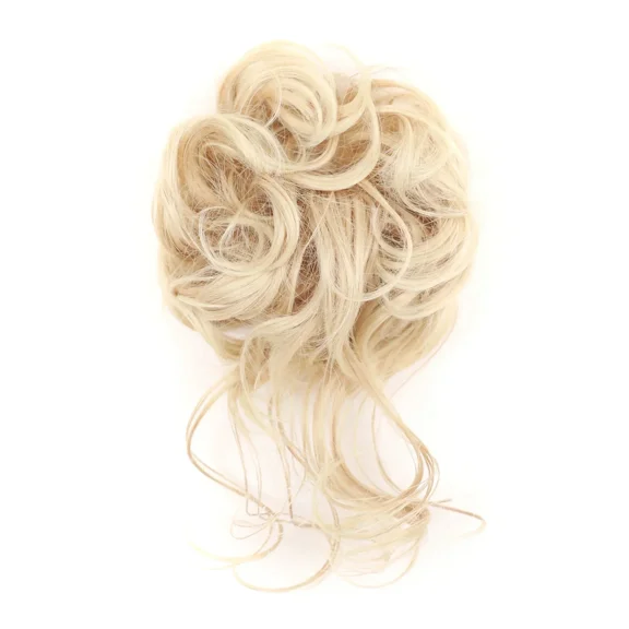 Synthetic Bun Hair Piece Messy Curly Wavy Elastic Scrunchies Ponytail Hair Extensions