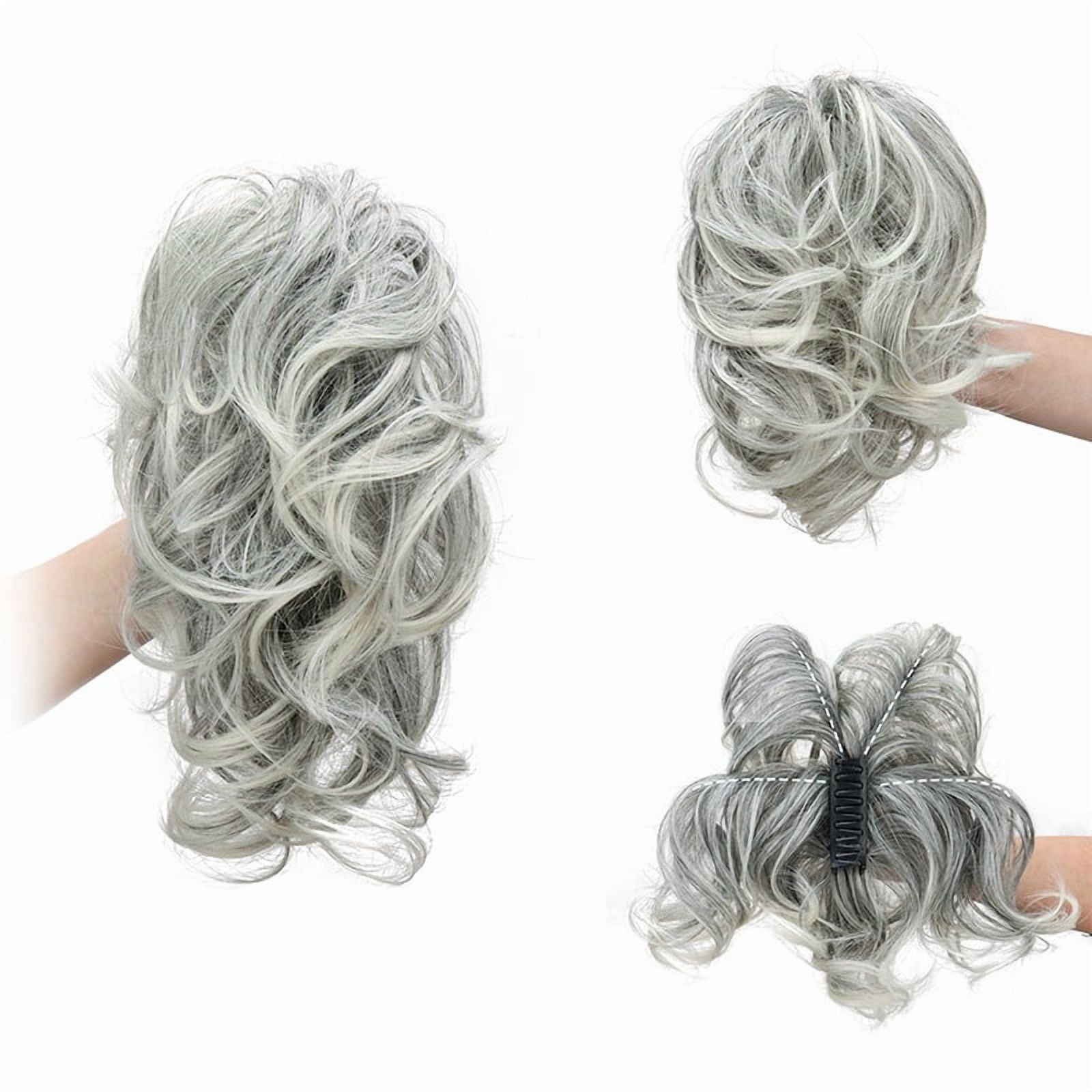 Synthetic Claw Clip Short Ponytail Chignon Fluffy Messy Hair Bun Clip in Hairtail Extensions Natural Hairpieces Women