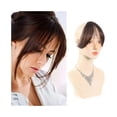 thumbnail image 1 of Synthetic Clip-In Bangs for Women Straight Center-Parted Fake Bangs with Temples, 1 of 5