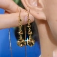 thumbnail image 1 of Synthetic Crystal Tassel Earrings - Fashion Statement Lightweight Holiday Accessories, Dangle Earrings for Travel Party Events Special Occasions Gifts for Women, 1 of 7