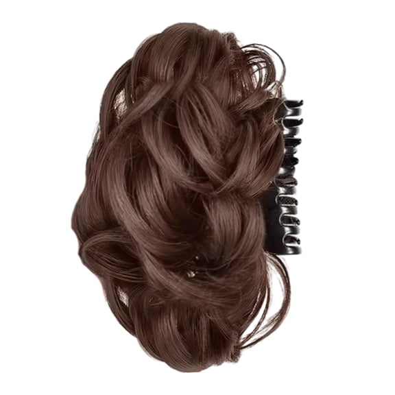 Synthetic Curly Bun Clip Heat Resistant Fiber Hair Accessories For Women Messy Updo Styles Effortless Everyday Wear