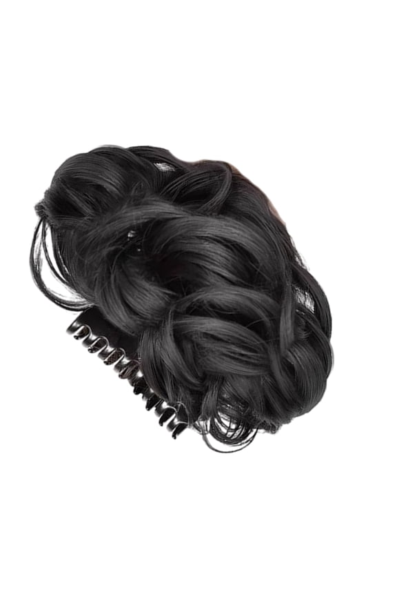 Synthetic Curly Bun Clip Heat Resistant Fiber Hair Accessories For Women Messy Updo Styles Effortless Everyday Wear