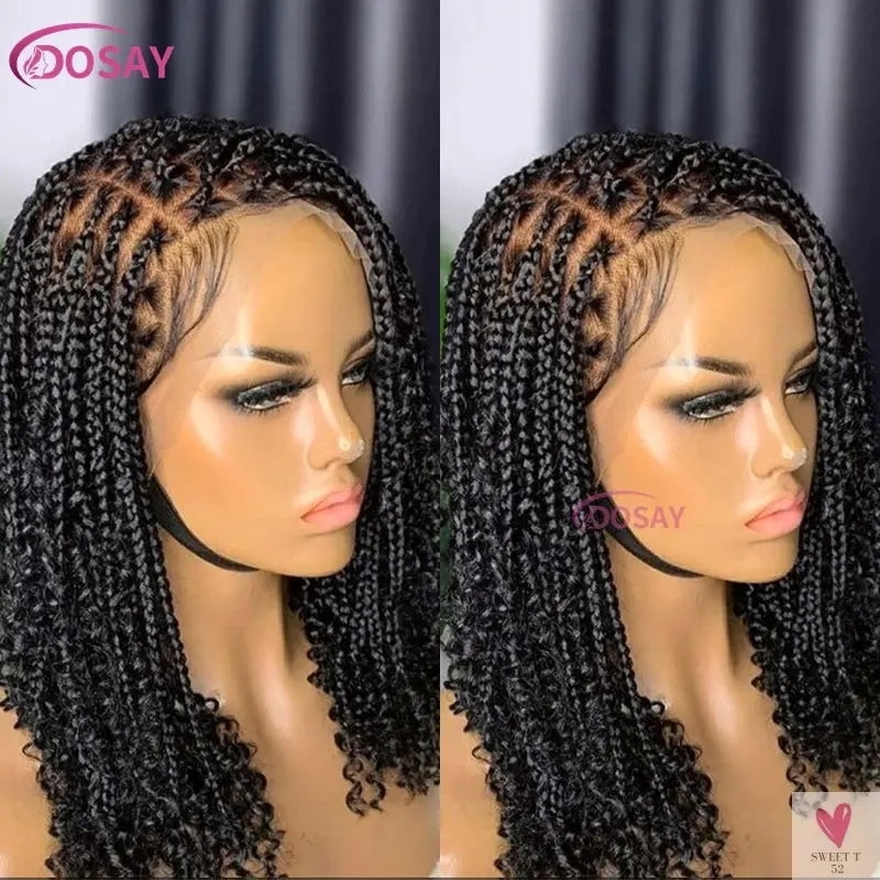Synthetic Curly Wigs for Women, Short Bob, 360 Full Lace  display picture 1