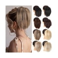 thumbnail image 1 of Synthetic Elastic Rubber Band Messy Bun Fake Hair Straight Donut Scrunchie Chignon for Women, 1 of 6