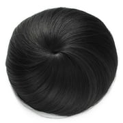 Synthetic Fiber Hair Extension Chignon Donut Bun Wig Hairpiece 1B - Off Black
