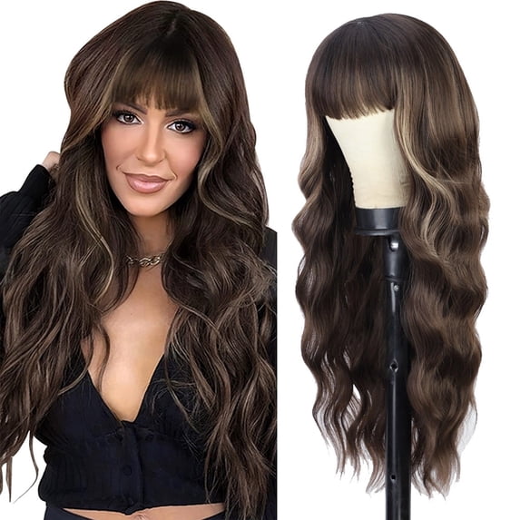 Beauty Wig Straight Long Curly Hair Synthetic Fiber Headband Wig for Effortless Style and Comfort