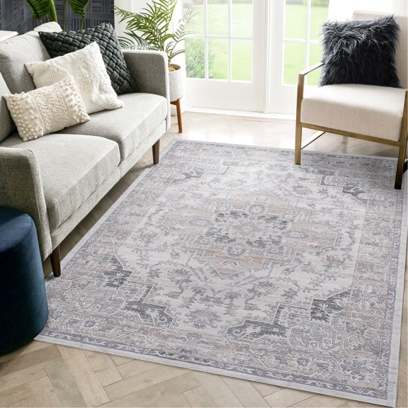 Synthetic Fiber Loop Pile | Works Well in Entryway, Study and Eat - in Kitchen | Trendy Design to Enhance Room Aesthetics