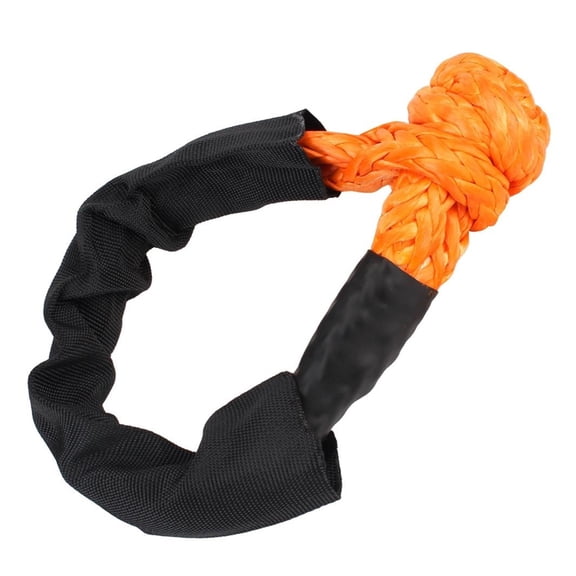 Synthetic Fiber Soft Shackle For Vehicle Recovery Off Road Towing Ropes Car Trailer Pull Rope With Protective Sleeve 38000 Lbs ,Durable & Safe