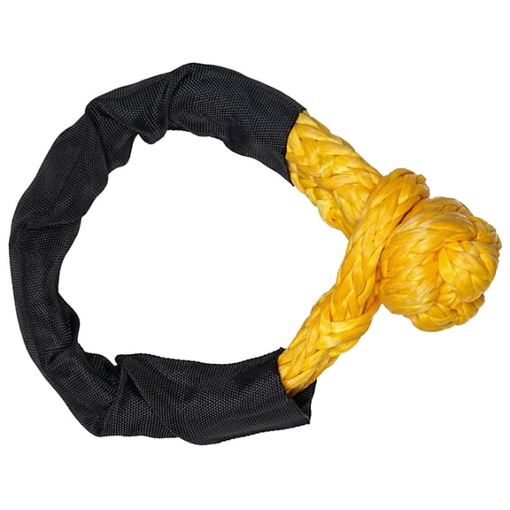 Synthetic Fiber Soft Shackle for Vehicle Recovery Road Towing Ropes Car Trailer Pull Rope with Protective Sleeve