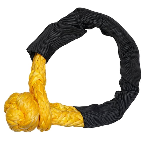 Synthetic Fiber Soft Shackle for Vehicle Recovery Road Towing Ropes Car Trailer Pull Rope with Protective Sleeve