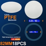 Synthetic Filter Paper Sticker 82mm 0.2  m PTFE Filter Disc Strong Adhesive Patch for Wide Mouth Mason Jar Lid Mushroom Cultivation 18pcs