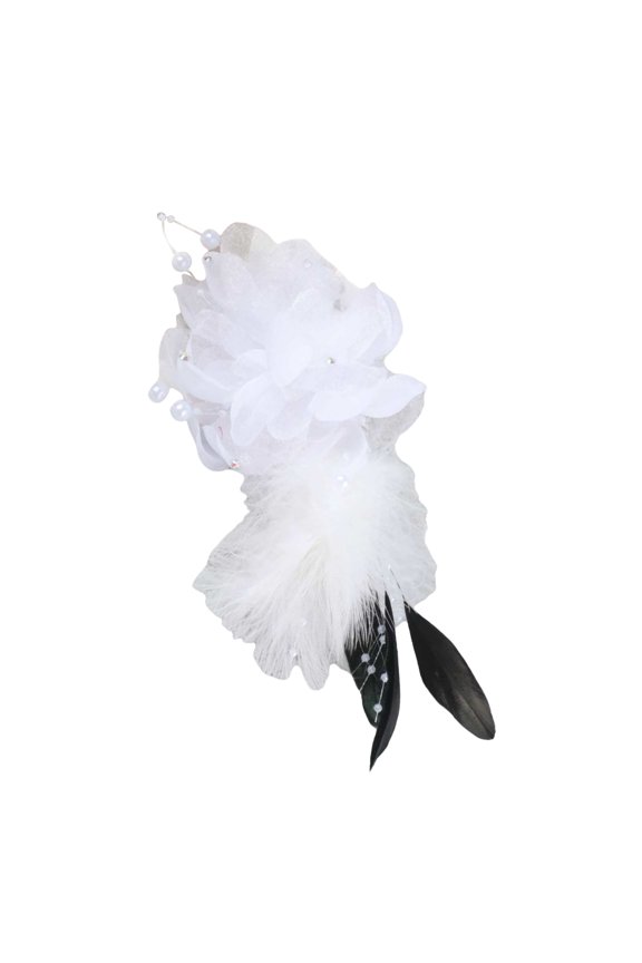 Synthetic Flower Brooch Quick Clip Lapel Pin for Weddings Business Formal Parties