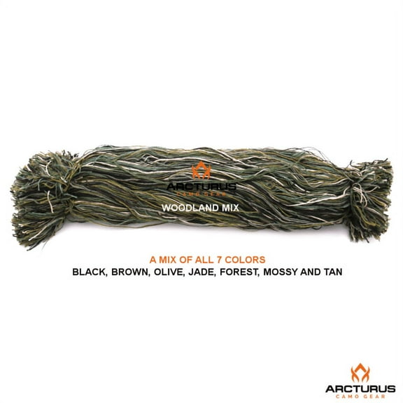 Synthetic Ghillie Thread (Woodland Mix)