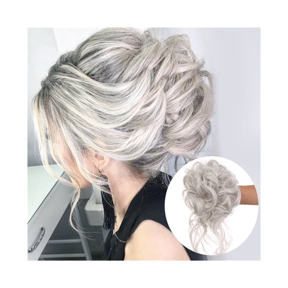 Synthetic Hair Bun Chignon Messy Curly Elastic Scrunchy False Hair Pieces for Women