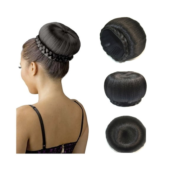 Synthetic Hair Chignon Bun Donut Braided Hairpieces Scrunchie Clip in Hair Bun Extensions for Women