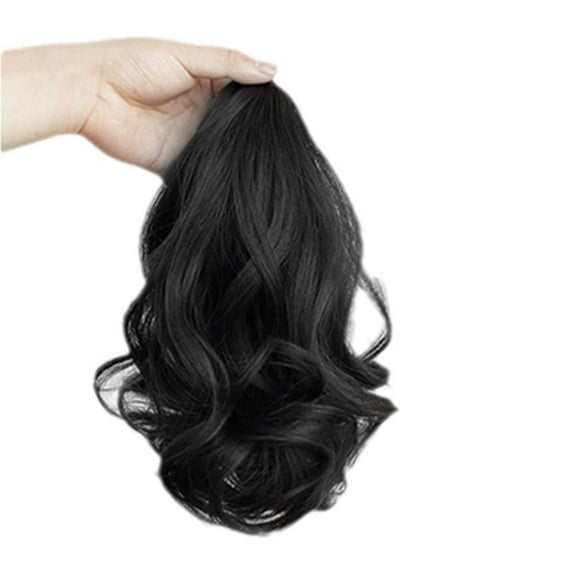 Carroterr Synthetic Hair Clip Ponytail Wig 35-40cm Long Natural Curly Hair High Temperature Hair Accessory Wig Silk Short Tie Ponytail Wig in wig,wavy Hairpiece Hairpin wig,wavy ponytail,clip ponyta