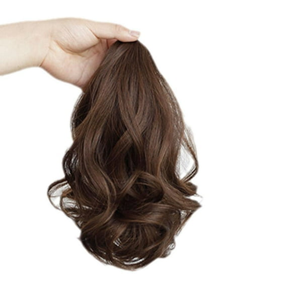Synthetic Hair Clip Ponytail Wig 35-40cm Long Natural Curly Hair High Temperature Hair Accessory Wig Silk Short Tie Ponytail Wig in wig,wavy Hairpiece Hairpin wig,wavy ponytail,clip ponytail,w S9E9
