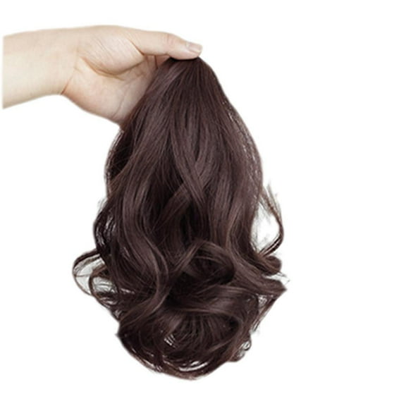 Synthetic Hair Clip Ponytail Wig 35-40cm Long Natural Curly Hair High Temperature Hair Accessory Wig Silk Short Tie Ponytail Wig in wig,wavy Hairpiece Hairpin wig,wavy ponytail,clip ponytail,w X7K6