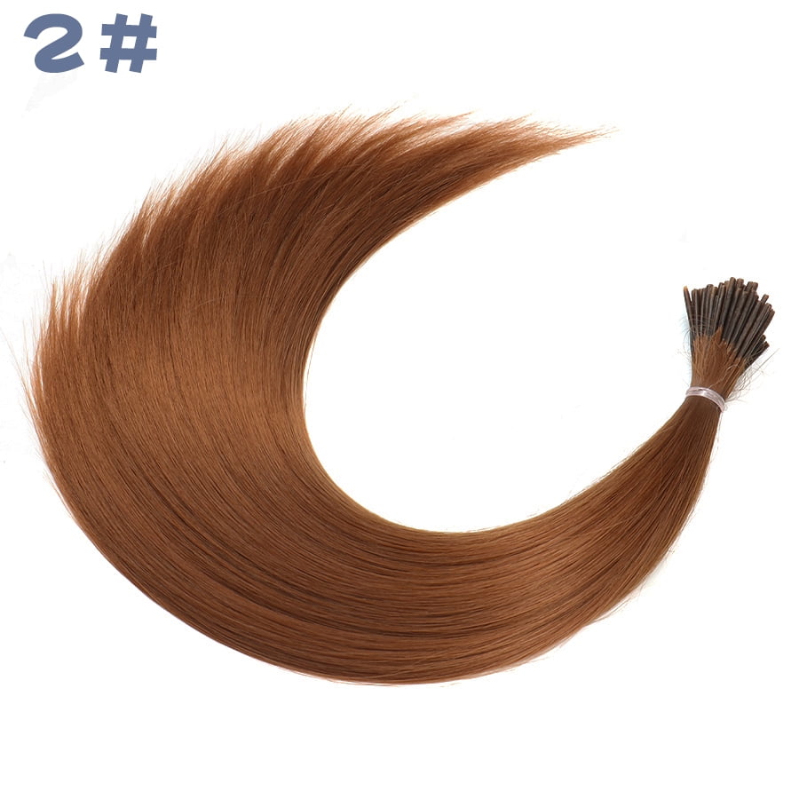 Synthetic Hair Dye Rainbow Fake Hair Extensions Colored Kanekalon I-tip Keratin Fusion for Hair Extension Strands of Hair pieces