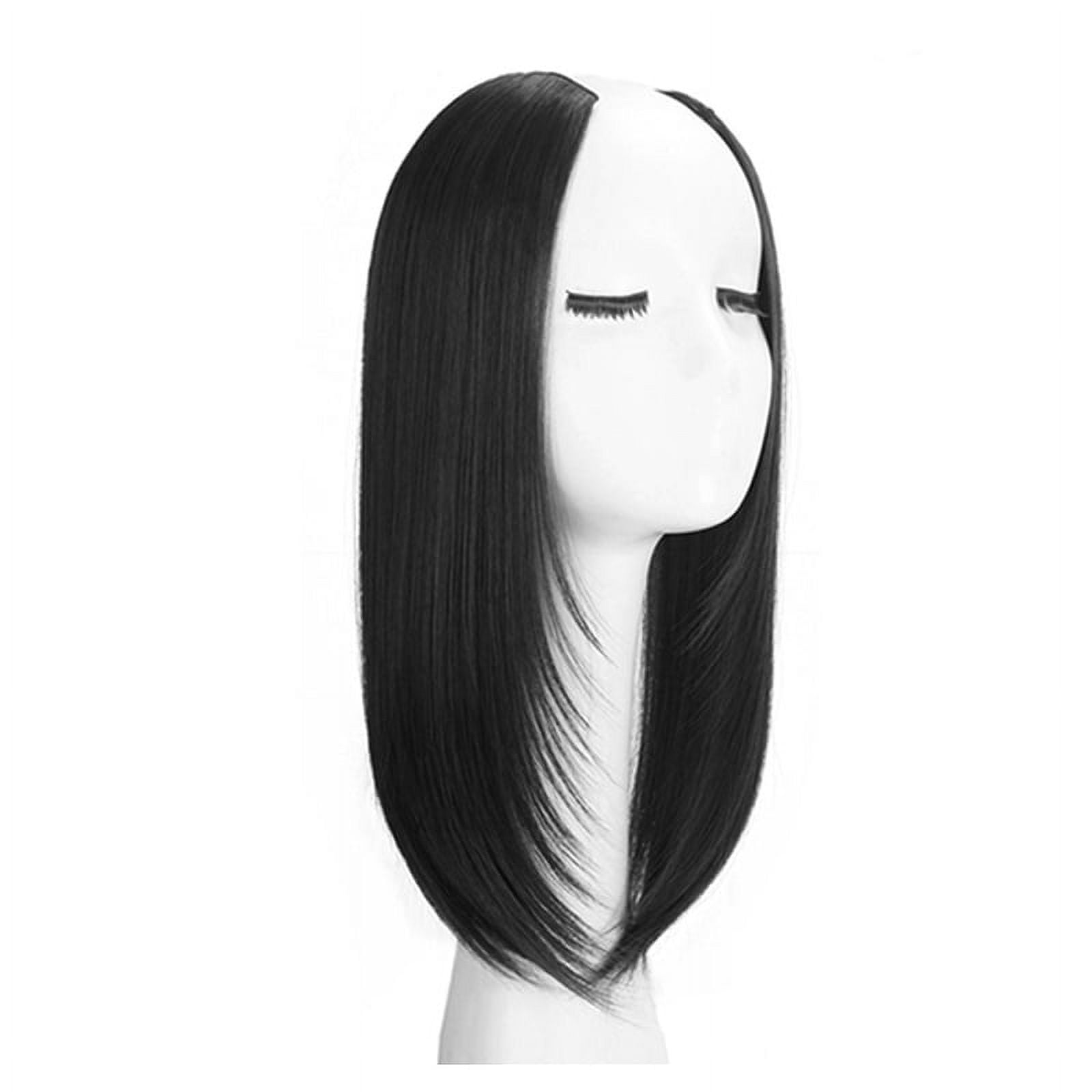 Synthetic Hair Extensions Clip in hair extenstion Invisible u-type Short Straight Extension Women Hairpieces Half Wig for white