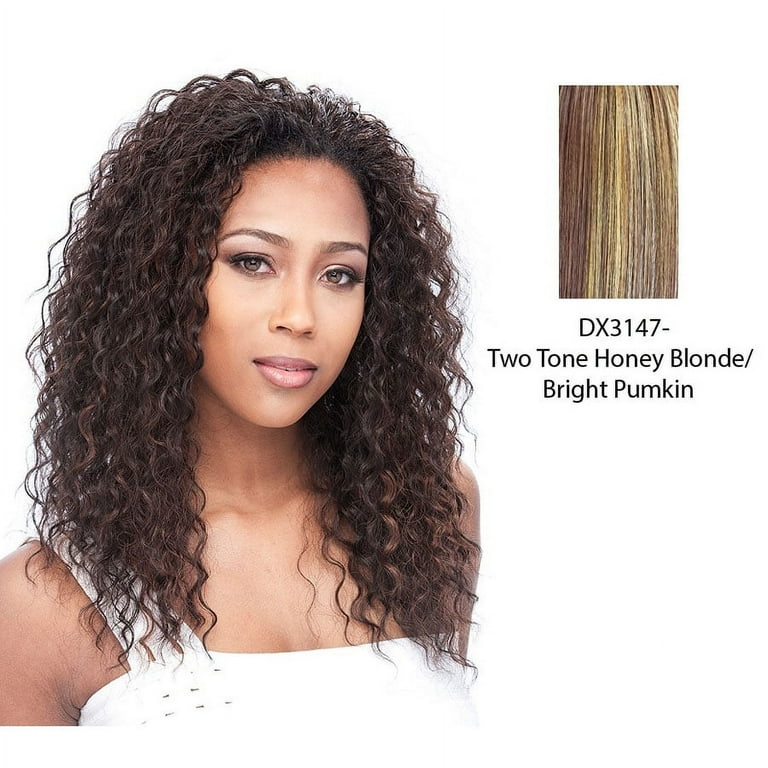 Synthetic Half Wig Care Free Two tone frost blend of strawberry